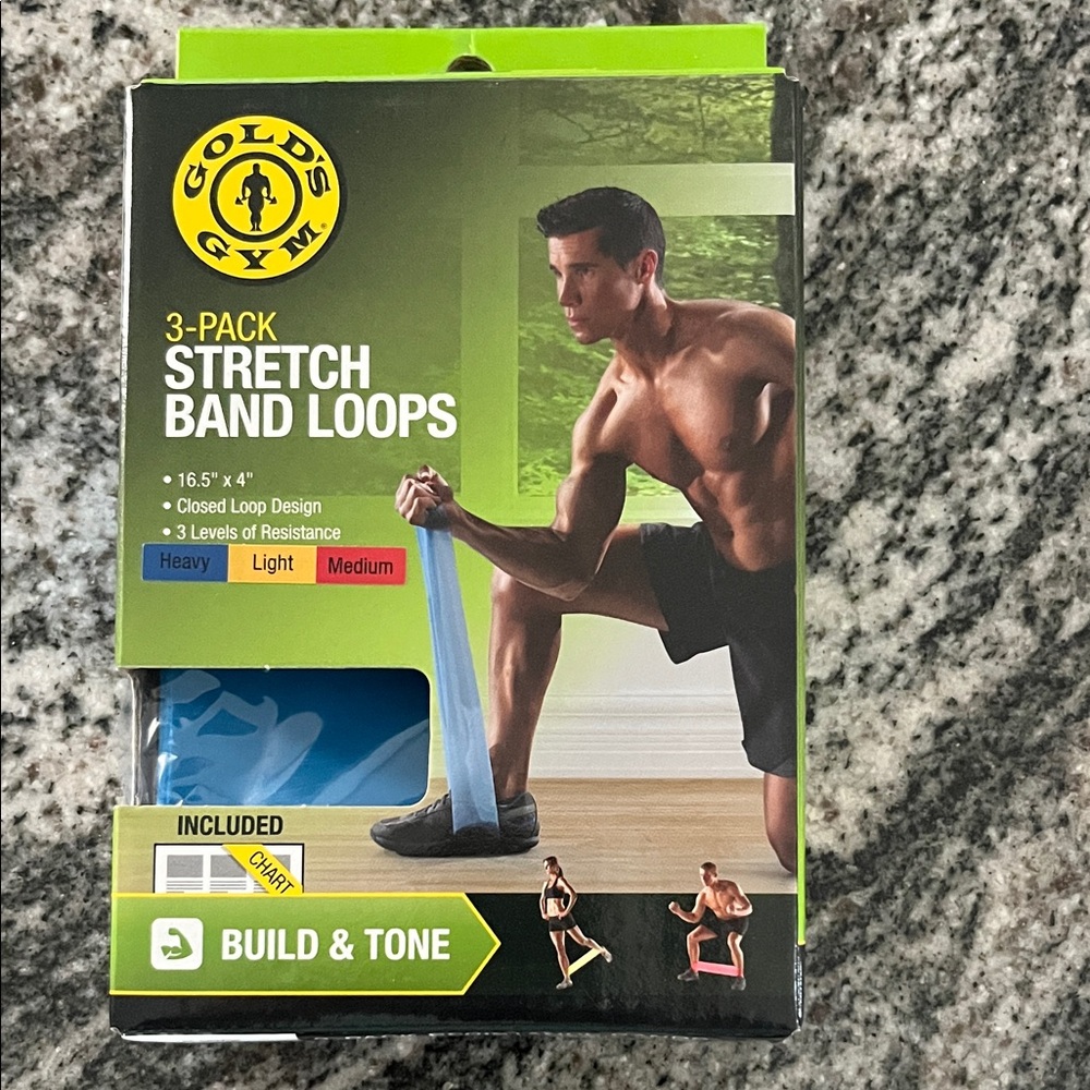 Gold's Gym Stretch Band Loops 3-Pack